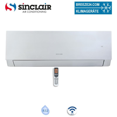 Sinclair Wandgerät MARVIN SIH-09BIMS | WiFi | 2,7 kW | silber | Raumgröße 25 - 30 m²