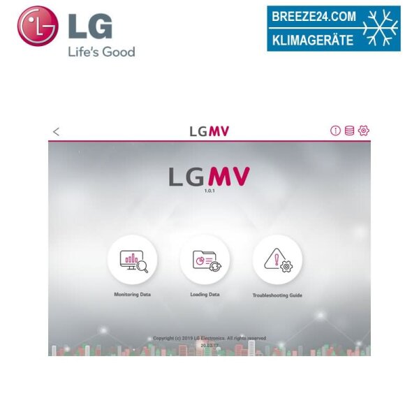 LG THERMA V AWHP-PLGMVW100 Service Tool für Mobilgeräte LGMV