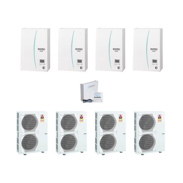 Mitsubishi Electric Wärmepumpen Kaskaden Set MZ 4.140 R 56 kW PUZ-HWM140YHA + ERPX-YM9D+PAC-IF071B-E
