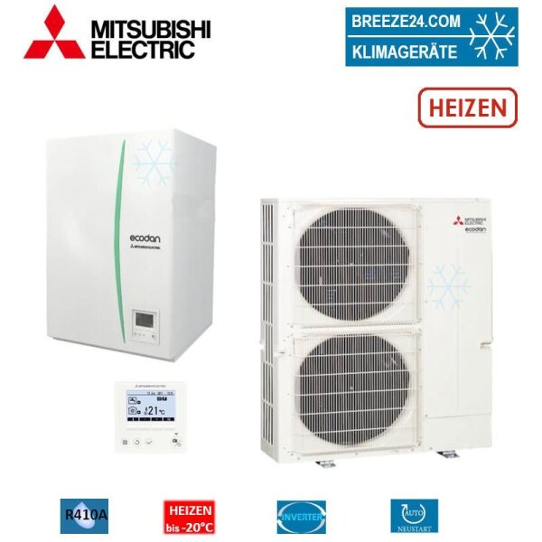 Mitsubishi Electric Ecodan Wärmepumpen Set PUHZ-SW200YKA + EHSC-YM9C Außengerät + Hydromodul 400V