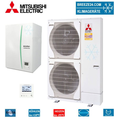 Mitsubishi Electric Zubadan Wärmepumpen Set 3.5 PUHZ-SHW230YK2A+ERSE-YM9ED mit Hydromodul 400V