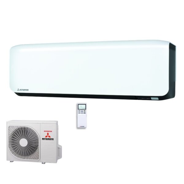 Mitsubishi Heavy Set SRK25ZS-WFB + SRC25ZS-W2 Wandgerät Schwarz/Weiss 2,5 kW WiFi Raumgröße 25-30 m²