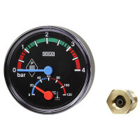 WIKA Mano-Thermometer 1/2" hinten 0-2.5/4 bar...