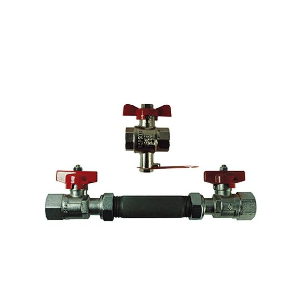 Allmess AEBS230 Einbausatz DN 20 f.Direktmessung m.Absperrung z.Verschrauben G 1"x130mm-D