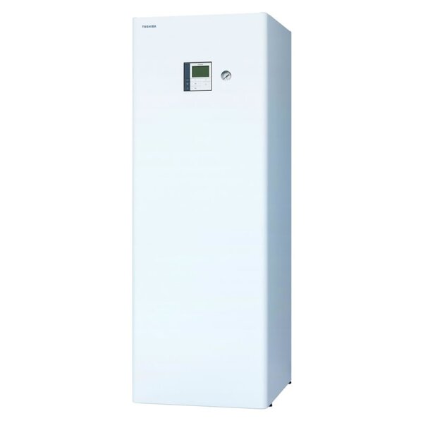 Toshiba Wärmepumpen Set ESTIA HWT-401HW-E + HWT-601F21ST6W-E Hydrobox 210L HS 6kW IG:400V - AG: 230V