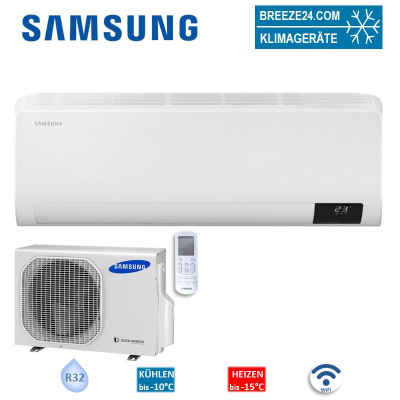 Samsung Set AR60F09C1AWNEU + AR60F09C1AWXEU WiFi Wandgerät Wind-Free Comfort 2,5 kW | Raum 25 - 30 m²