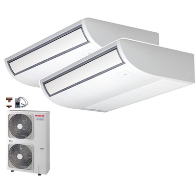 Toshiba Set 2 x RAV-HM561CTP-E + RAV-GP1101AT-E Deckenunterbaugeräte 5,0 kW -  R32 Klimaanlage