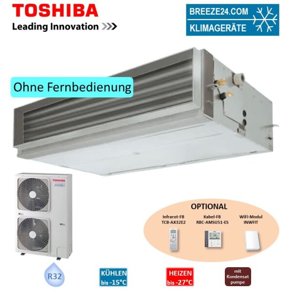 Toshiba Set RAV-HM1401BTP-E + RAV-GP1401AT-E Kanalgerät 12,5 kW R32 Klimaanlage