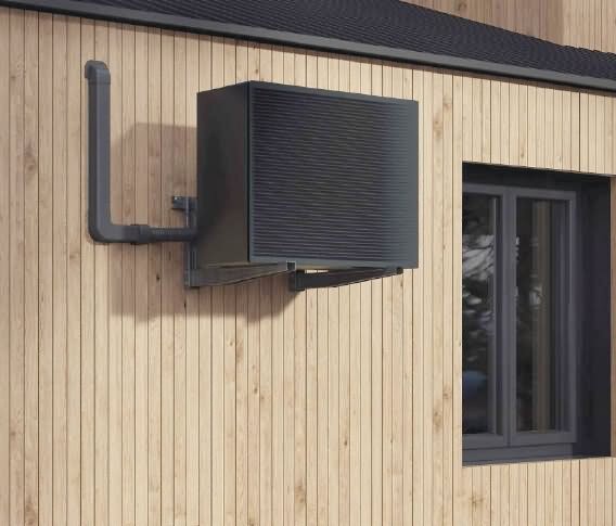 Wandkonsole in schwarz Länge 465 mm | bis 140 kg für Klimaanlagen und Wärmepumpen Außengeräte WK09