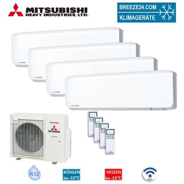 Mitsubishi Heavy Set 3 x SRK20ZS-WF + SRK25ZS-WF + SCM71ZS-W Klimaanlage 2,0/2,5kW WiFi  | R32