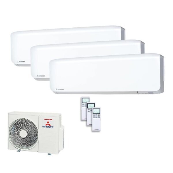 Mitsubishi Heavy Set 3 Wandgeräte SRK35ZS-WF + SCM60ZS-W Klimaanlage 3,5kW WiFi | R32