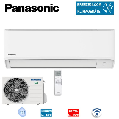 Panasonic Set CS-TZ71CKEW + CU-TZ71CKE WiFi Wandgerät Superkompakt 7,1 kW | Raumgröße 70 - 75 m² R32