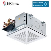 S-Klima ESTUCS621 - D Kaltwasser 4-Wege-Deckenkassette...