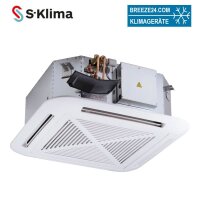 S-Klima ESTUCS922-D Kaltwasser 4-Wege-Deckenkassette...