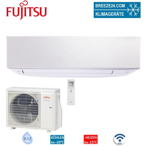 Fujitsu Set ASYG12KETE + AOYG12KETA Wandgerät WiFi Design eco 3,4 kW | Raumgröße 35 - 40 m² | R32