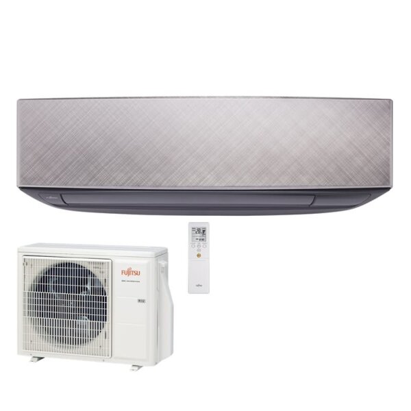 Fujitsu Set ASYG14KETAB + AOYG14KETA WiFi Design eco silber-grau 4,2 kW | Raumgröße 40 - 45 m² | R32