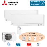 Mitsubishi Electric Set 2 Wandgeräte WiFi Kompakt...
