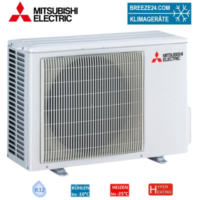 Mitsubishi Electric MUZ-LN25VGHZ2 Außengerät Hyper Heating 2,5 kW für 1 Raum mit 25 - 30 m² R32