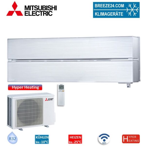 Mitsubishi Electric Set Wandgerät Diamond WiFi MSZ-LN25VG2V + MUZ-LN25VGHZ2 Hyper Heating 2,5 kW