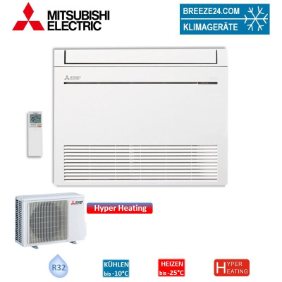 Mitsubishi Electric Set Truhengerät MFZ-KW25VG + MUFZ-KW25VGHZ Hyper Heating 2,5kW Raumgröße 25-30m²