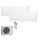 Mitsubishi Electric Set 2 Wandgeräte Kompakt WiFi MSZ-AY25VGKP + MXZ-2F53VFHZ2 Hyper Heating 2,5 kW