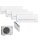 Mitsubishi Electric Set 4 Wandgeräte WiFi 3x MSZ-AY25VGKP + MSZ-AY42VGKP + MXZ-4F83VFHZ2 Hyper Heating