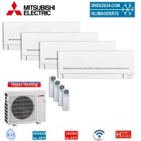 Mitsubishi Electric Set 4 Wandgeräte WiFi 3 x...