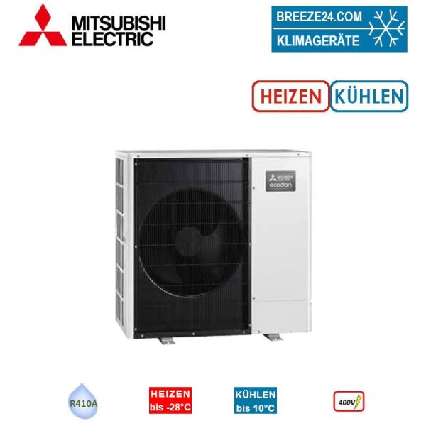 Mitsubishi Electric Außengerät 8,0 kW - PUHZ-SHW80YAA Zubadan Inverter Heizen + Kühlen R410A 400V