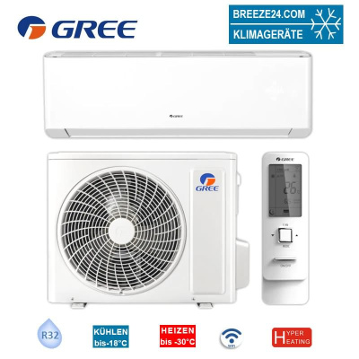 Gree Klimaanlagen Set Amber GWH18YE-S6DBA1 5,3 kW für 1 Raum 50 - 55 m² | WiFi | Hyper Heating | R32
