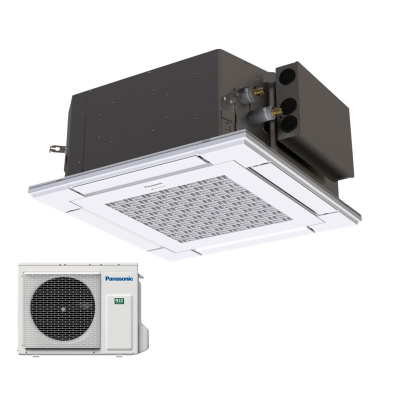 Panasonic Set S-60PY3E 4-Wege Deckenkassette Euroraster + Blende CZ-KPY4 + U-60PZ3E5 6,0 kW R32