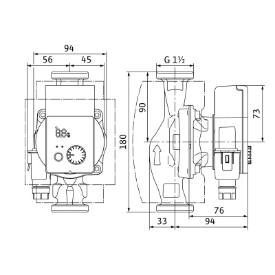 WILO Yonos PICO Plus 1-4 | 1-6 | 1-8 | Umwälzpumpe, 180 mm, PN6, DN25 (Rp 1"), 230 Volt