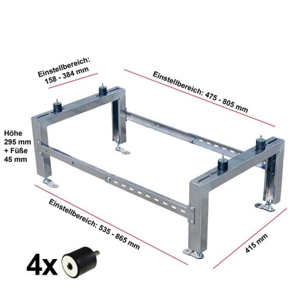 Bodenkonsole für Klimaanlagen & Wärmepumpen Montagegestell SL352X bis 500 kg