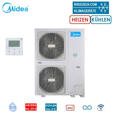 Midea Monoblock MHC-V22W/D2RN8-B Luft/Wasser-Wärmepumpe Heizen 22 kW Kühlen 23 kW R32 400 Volt WiFi
