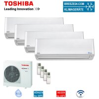 Toshiba Set 4 Wandgeräte 3,7 kW WiFi -...