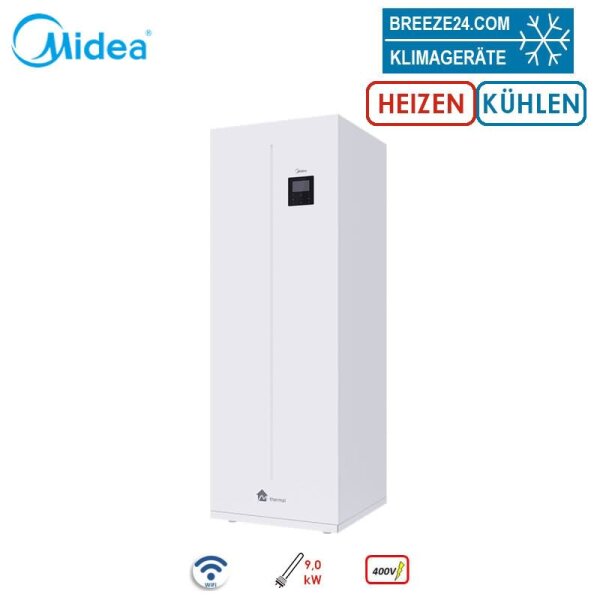 Midea Thermal Arctic HBT-A160/240CDS90GN8-B Hydromodul + Speicher 240 L Heizen Kühlen 9 kW Heizstab
