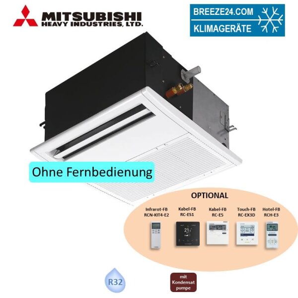 Mitsubishi Heavy FDTQ28KXZE3-W (TQ) 1-Wege-Deckenkassette Euroraster + Blende TQ-PSA-15W-E 2,8 kW R32