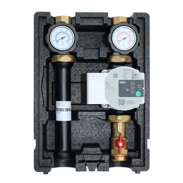 Modulverteilergruppe 1 x gemischt 1 x ungemischt Pumpengruppe mit Wilo Para, ESBE