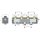 Modulverteilergruppe 1 x gemischt 1 x ungemischt Pumpengruppe mit Wilo Para, ESBE