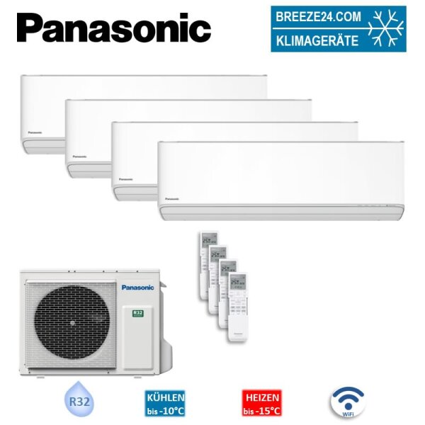 Panasonic Set 2 x CS-MZ16CKE + CS-Z25CKEW + CS-Z50CKEW + CU-4Z68CBE WiFi 1,6/1,6/2,5/5,0 kW