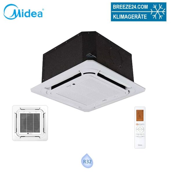 Midea MCA3U-12FNXD0-ME 4-Wege-Deckenkassette mit Blende T-MBQ-03C3 | 3.5 | 3.8 kW | Raum 35 - 40 m²