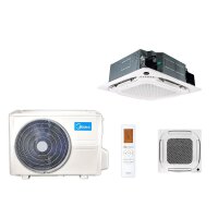Midea Set 4-Wege-Deckenkasseette MCD1-24FNXD0-ME Blende...