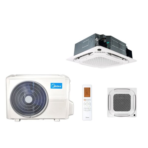 Midea Set 4-Wege-Deckenkasseette MCD1-24FNXD0-ME Blende T-MBQ4-04AWD + MOX430-24HFN8-ME | 7 kW