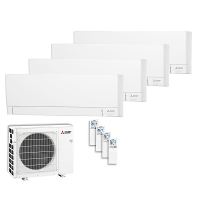 Mitsubishi Electric Set 4 WiFi Wandgeräte 2 x MSZ-AY15VGKP + MSZ-AY35VGKP + MSZ-AY42VGKP + MXZ-5F102VF2