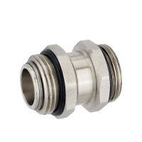 Doppelnippel Messing vernickelt - 1" - drehbar -...