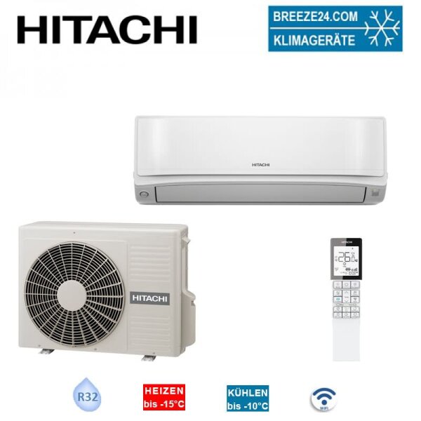 Hitachi Set RAK-VJ42PHAE + RAC-VJ42PHAE Wandgerät airHome 600 4.2 kW für 1 Raum 40 - 45 m² | WiFi