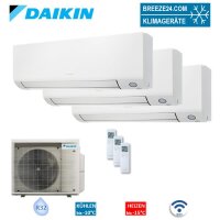 Daikin Set 3 Wandgeräte Perfera WiFi CTXM15A +...