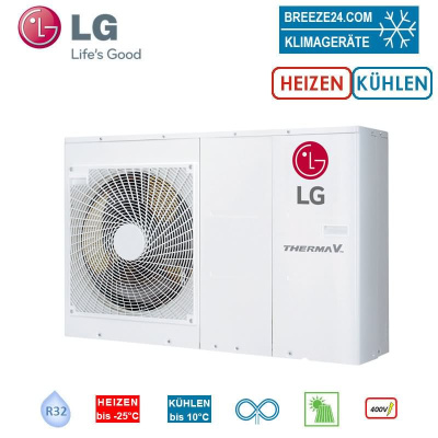 LG THERMA V HM093MR.U44 Kompakt Monoblock Wärmepumpe 9.0 kW R 32 zum Heizen + Kühlen | 400 Volt
