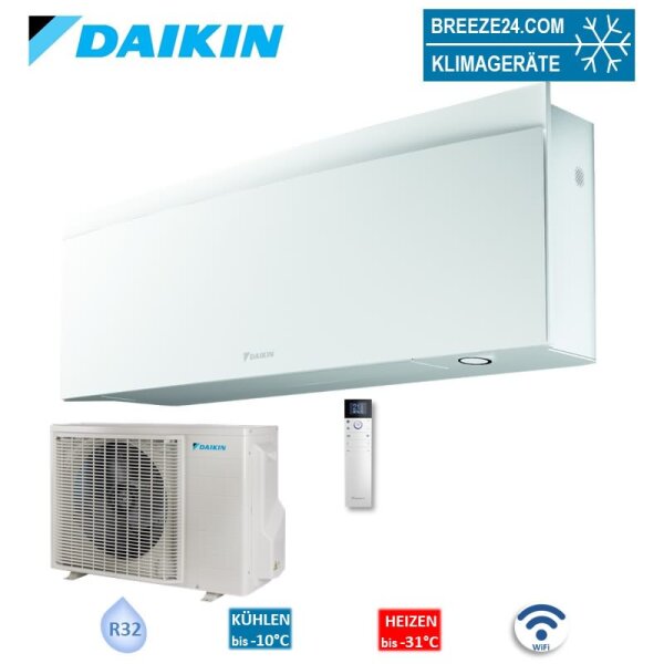 Daikin Set FTXTJ30AW + RXTJ30A Wandgerät Emura 3 Raumgröße 30 - 35 m² Mattweiß 3,0 kW