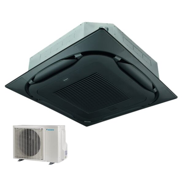 Daikin Set 4-Wege-Deckenkassette FCAG50B-3 + Blende BYCQ140EB standard schwarz + RXM50A 5,0 kW