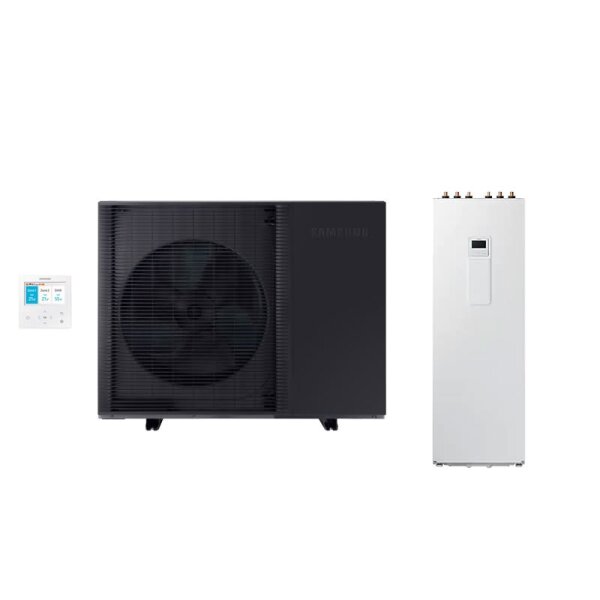 SAMSUNG AE080BXYDGG Luft/Wasser Wärmepumpe + AE260RNWMGG Hydromodul 8 kW 2 Heizkreise 260 L 400V